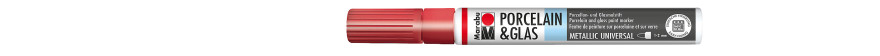 Marabu PORCELAIN & GLAS marker do szkła i porcelany 1-2 mm - 732 metallic-red