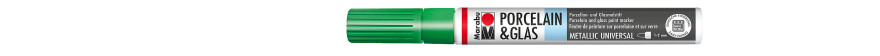 Marabu PORCELAIN & GLAS marker do szkła i porcelany 1-2 mm - 767 metallic-green