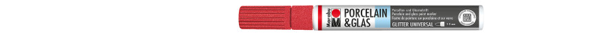 Marabu PORCELAIN & GLAS marker do szkla i porcelany 1-2 mm - 532 glitter-red