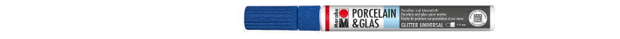 Marabu PORCELAIN & GLAS marker do szkła i porcelany 1-2 mm - 594 glitter-sapphire