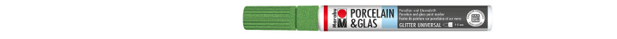 Marabu PORCELAIN & GLAS marker do szkla i porcelany 1-2 mm - 563 glitter-peridot