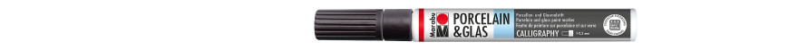 Marabu PORCELAIN & GLAS marker do szkła i porcelany 1-2,5 mm - 073 black