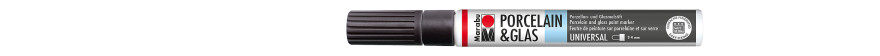 Marabu PORCELAIN & GLAS marker do szkła i porcelany 2-4 mm - 073 black