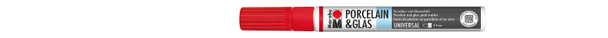 Marabu PORCELAIN & GLAS marker do szkła i porcelany 2-4 mm - 125 cherry
