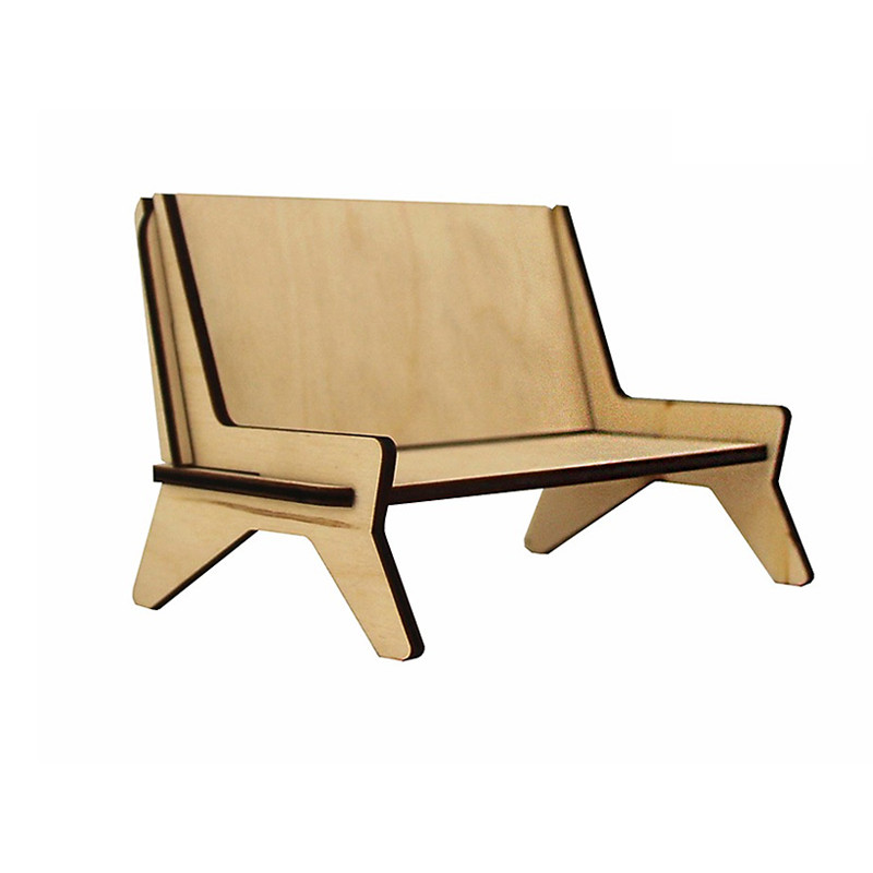 Sofa dla lalek MODERN do samodzielnego montażu – 11,2 x 8 x 7,8 cm - art. 287414