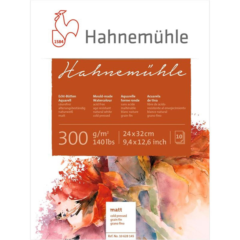 Blok do akwareli Hahnemühle 300 g cold pressed - 24 x 32 cm