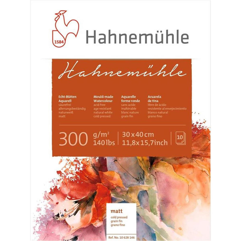 Blok do akwareli Hahnemühle 300 g cold pressed - 30 x 40 cm