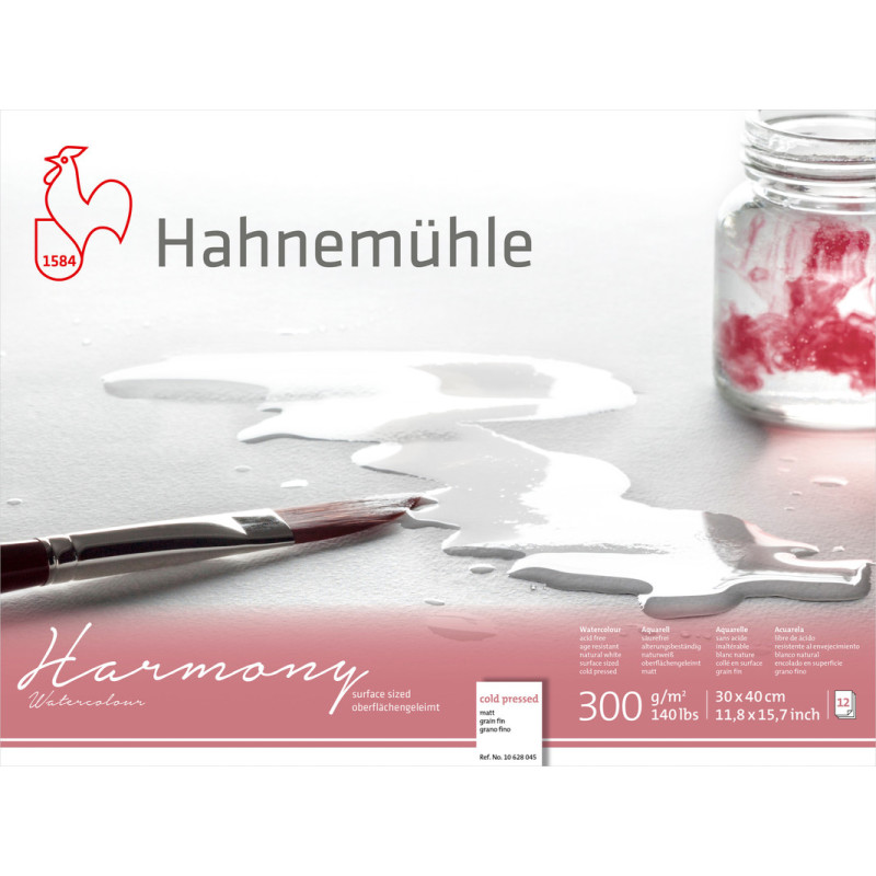 Blok do akwareli Hahnemuhle Harmony 300 g cold pressed - 30x40 cm