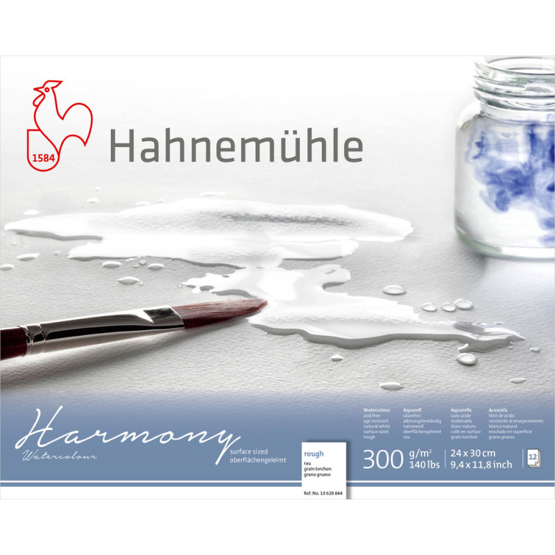 Blok do akwareli Hahnemuhle Harmony 300 g rough - 24x30 cm