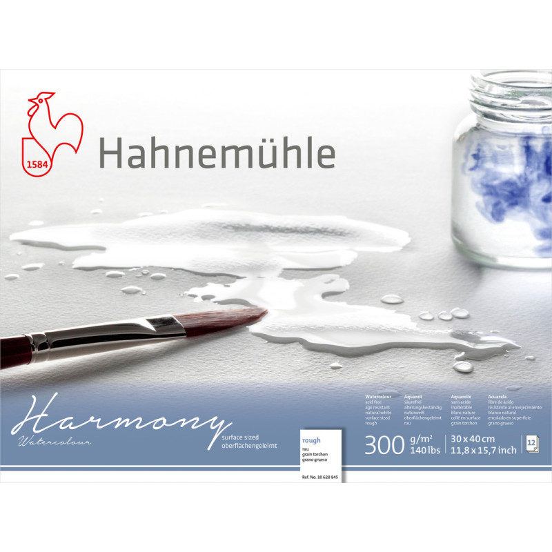 Blok do akwareli Hahnemuhle Harmony 300 g rough - 30x40 cm