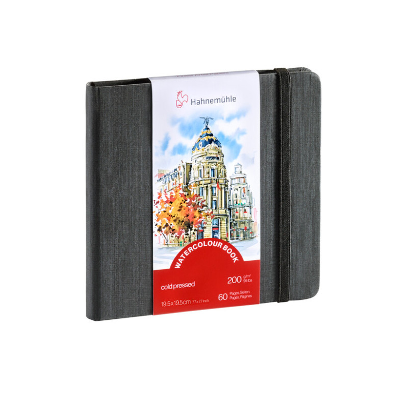 Szkicownik do akwareli Hahnemuhle Watercolour Book 200 g -  19,5 x 19,5 cm