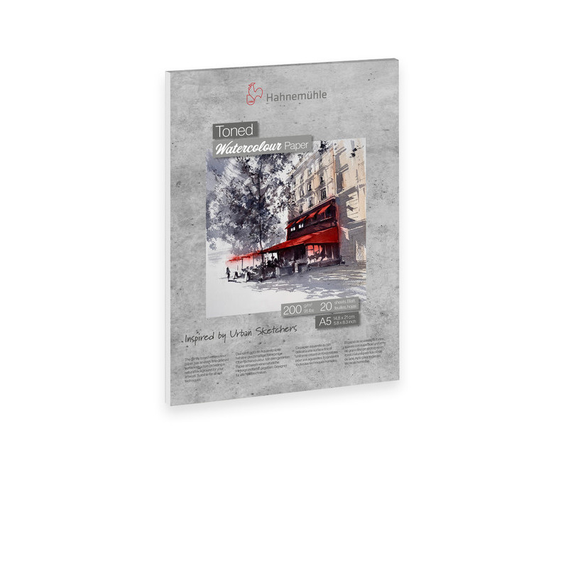 Blok do akwareli Hahnemuhle Toned Watercolour grey 200g - A5