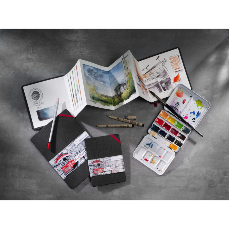 Szkicownik akwarelowy Hahnemuhle The ZigZag Book 300g - A6