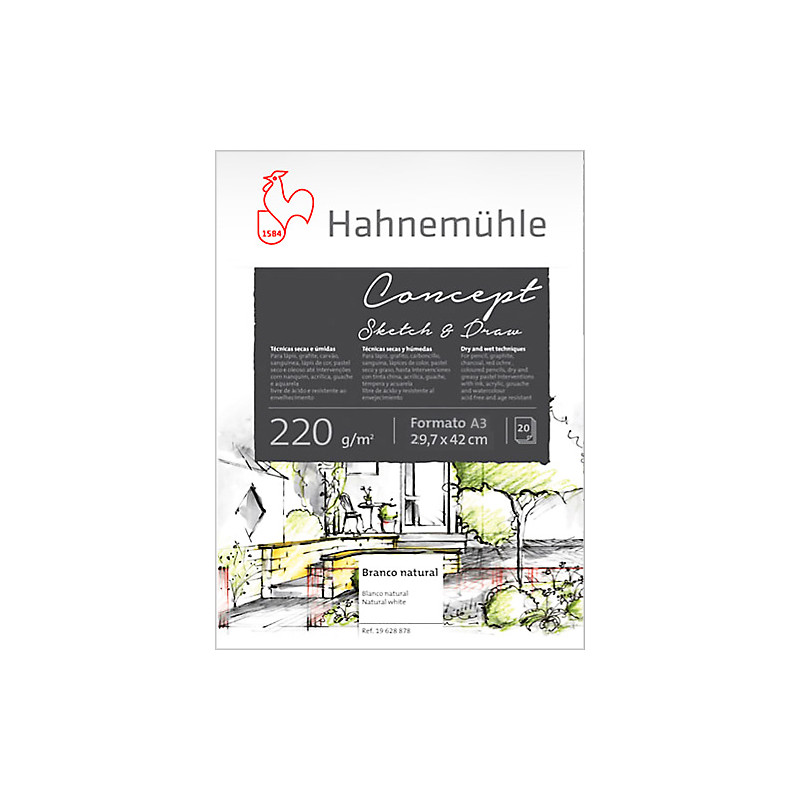 Blok Hahnemühle Concept Sketch&Draw 220 g - A3 do technik suchych i mokrych