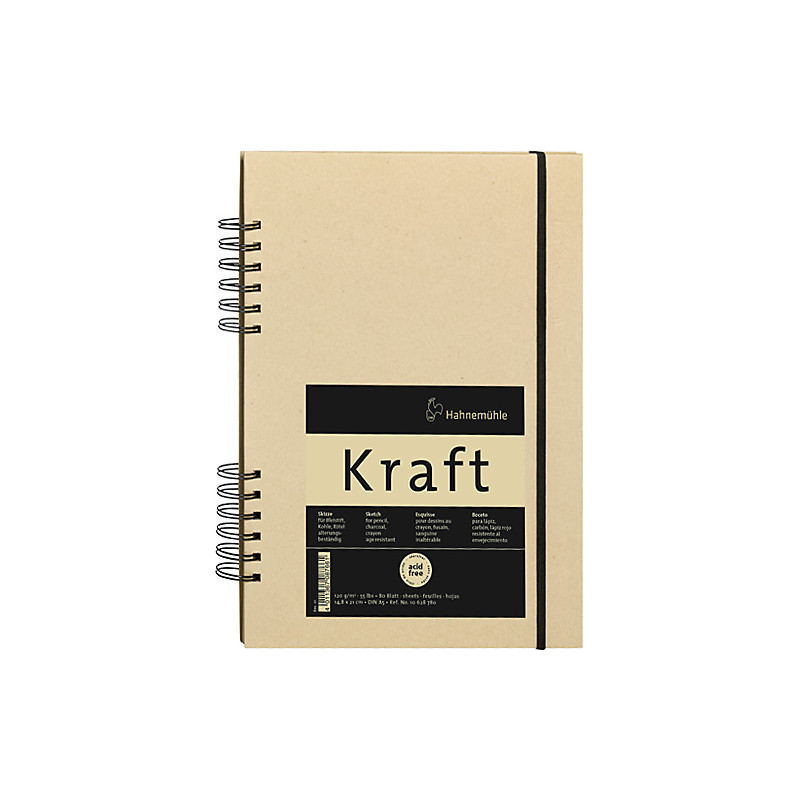 Szkicownik na spirali Hahnemühle Kraft Sketch Book 120 g A4 - twarda oprawa