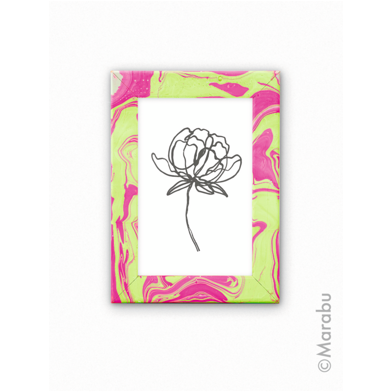 Zestaw farb do marmurkowania Marabu EASY MARBLE 5 x15 ml NEON + marker