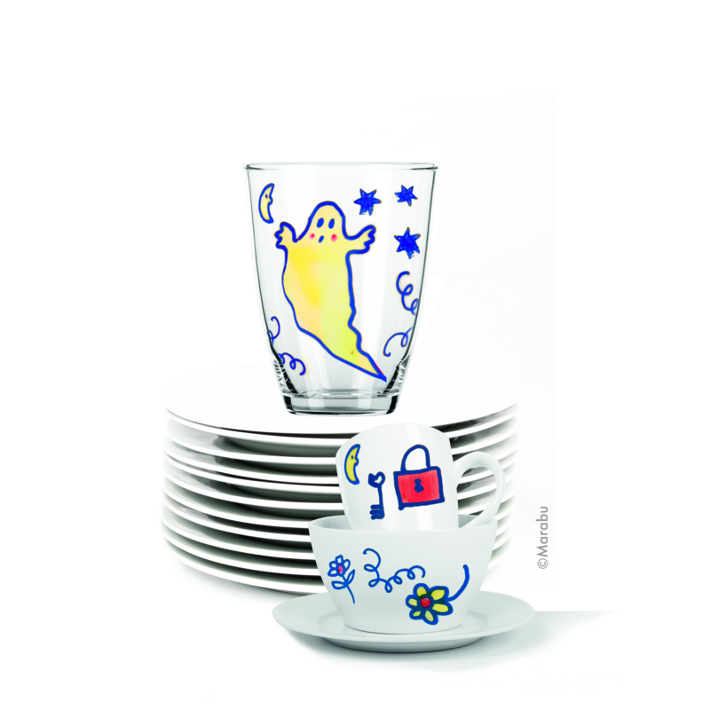 Zestaw 3 markerów do porcelany i szkła dla dzieci Marabu KiDS PORCELAIN & GLAS „FUN” - art. 01125000000082