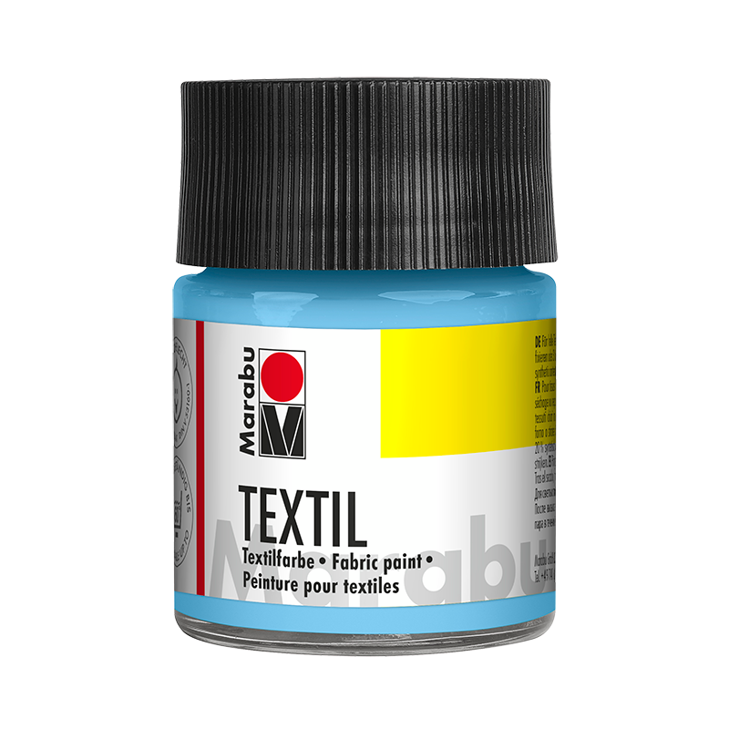 farba do tkanin jasnych Marabu TEXTIL nr 090 niebieska jasna - 50 ml
