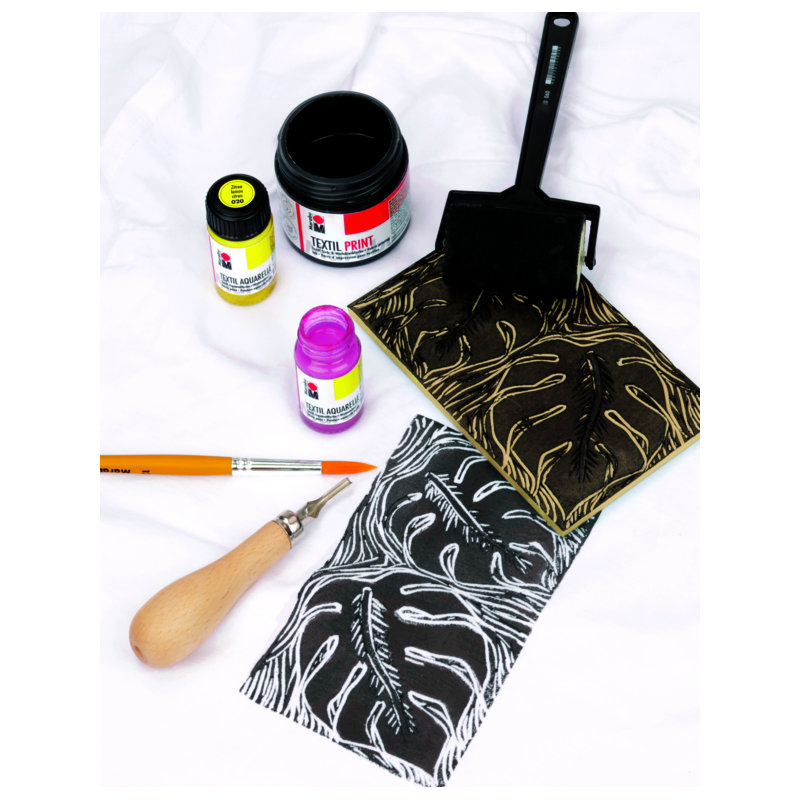 Zestaw farb do druku na tkaninach Marabu SOFT LINOL TEXTIL PRINT & COLOURING - art. 1703000000081