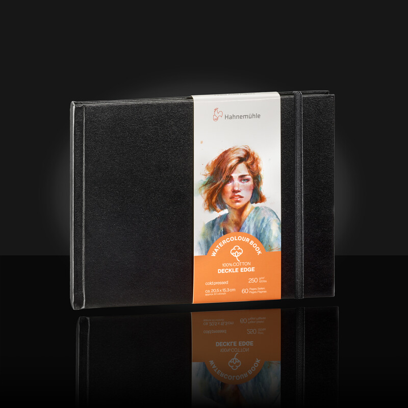 Szkicownik do akwareli Hahnemuhle Watercolour Book 250g Deckle Edge - bawełna - A6 pejzaż