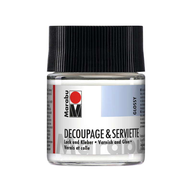 Klej i werniks błyszczący do decoupage i techniki serwetkowej Marabu - 50 ml