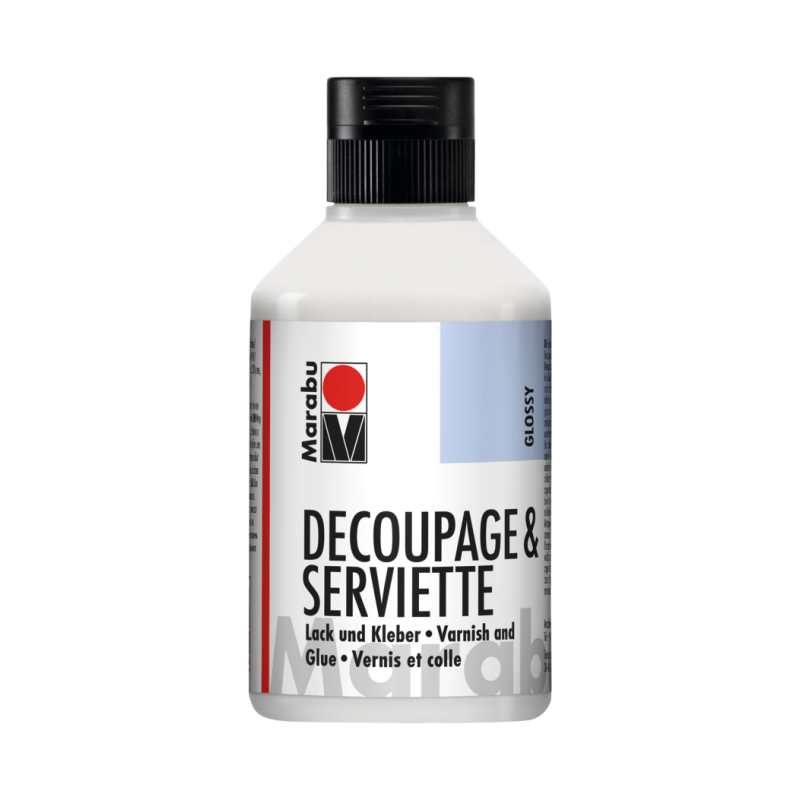 Klej i werniks błyszczący do decoupage i techniki serwetkowej Marabu - 250 ml