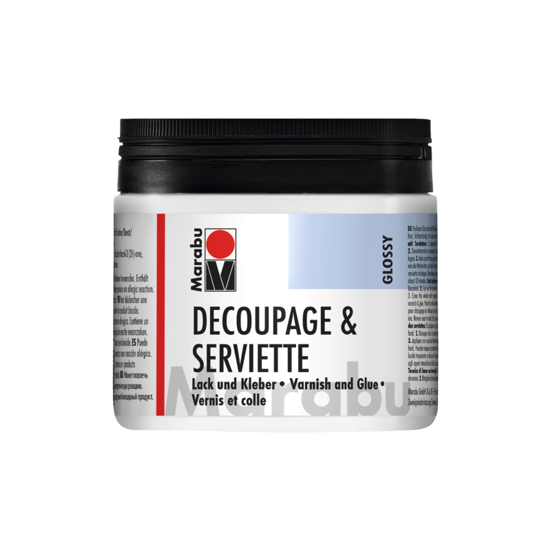 Klej i werniks błyszczący do decoupage i techniki serwetkowej Marabu - 500 ml