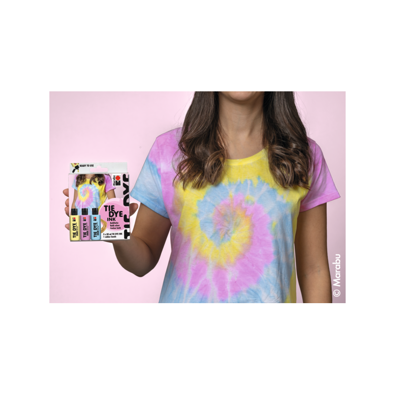Zestaw farb do batiku Marabu TIE DYE INK 3x80 ml PASTEL - art. 1730000000201