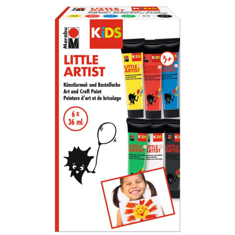 Zestaw farb Marabu KiDS Little Artist 6 x 36 ml  - art. 305000000101