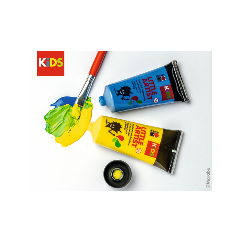 Zestaw farb Marabu KiDS Little Artist 6 x 36 ml + akcesoria do malowania - art. 305000000114