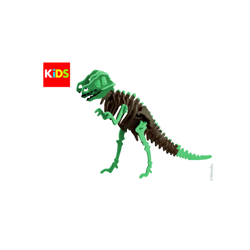 Zestaw farb Marabu KiDS Little Artist + drewniane puzzle 3D „Dinozaury” - art. 305000000110