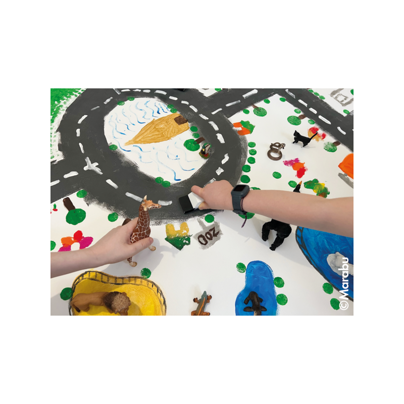 Zestaw farb Marabu KiDS Little Artist MAXI BOX 12x36 ml + akcesoria do malowania - art. 305000000113