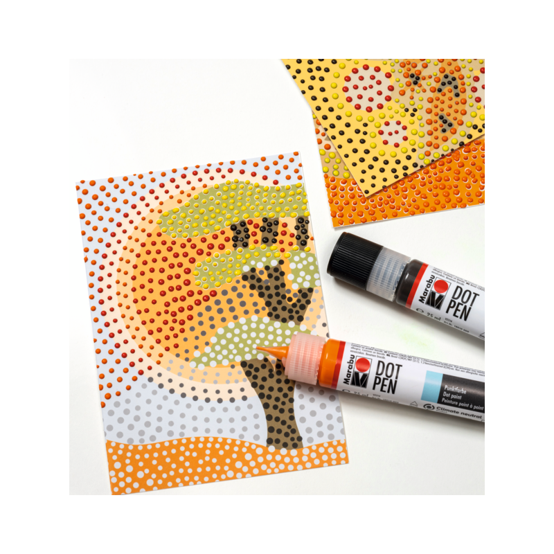 Zestaw pisaków do kropek Marabu DOT PAINTING "Origin of Nature" 4x25 ml - art.1801000000080