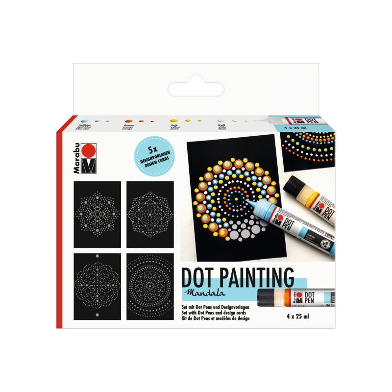 Zestaw pisaków do kropek Marabu DOT PAINTING "Mandala" 4x25 ml - art.1801000000084