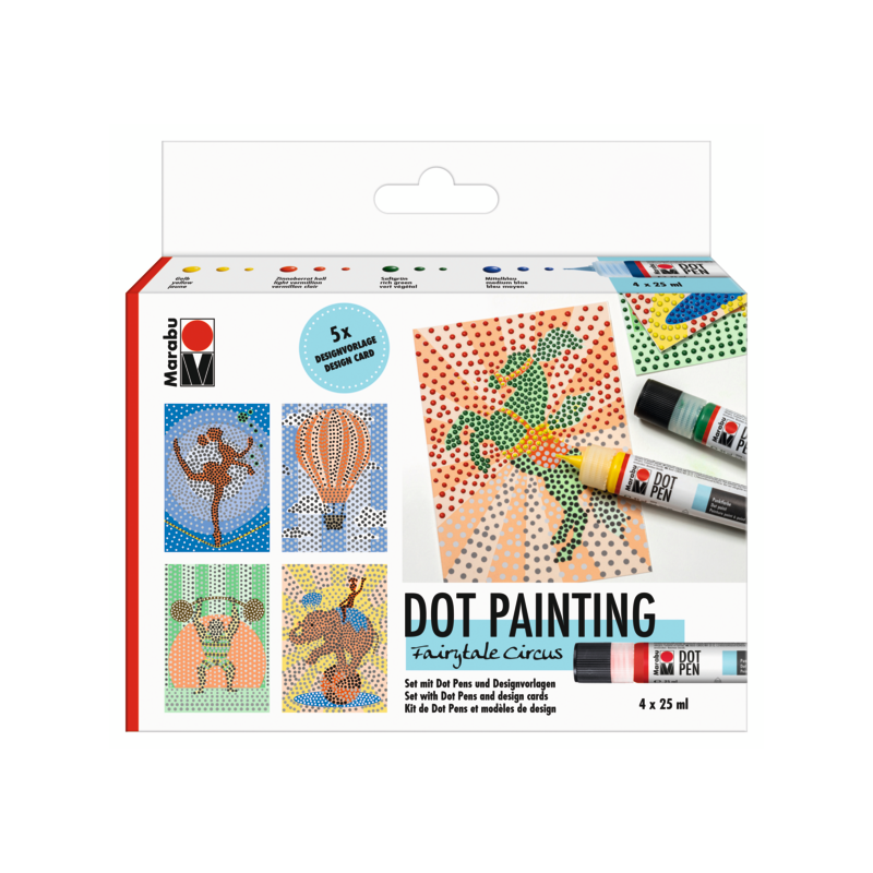 Zestaw pisaków do kropek Marabu DOT PAINTING "Blossom Beauty" 4x25 ml - art.1801000000081