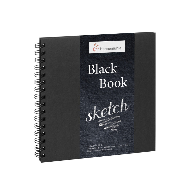 Szkicownik na spirali Hahnemühle Black Book 250g - 23,5x23,5 cm
