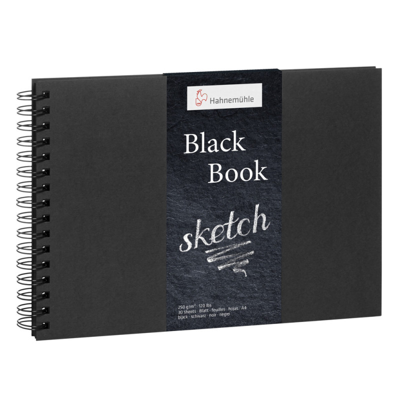 Szkicownik na spirali Hahnemühle Black Book 250g - A5 pejzaż