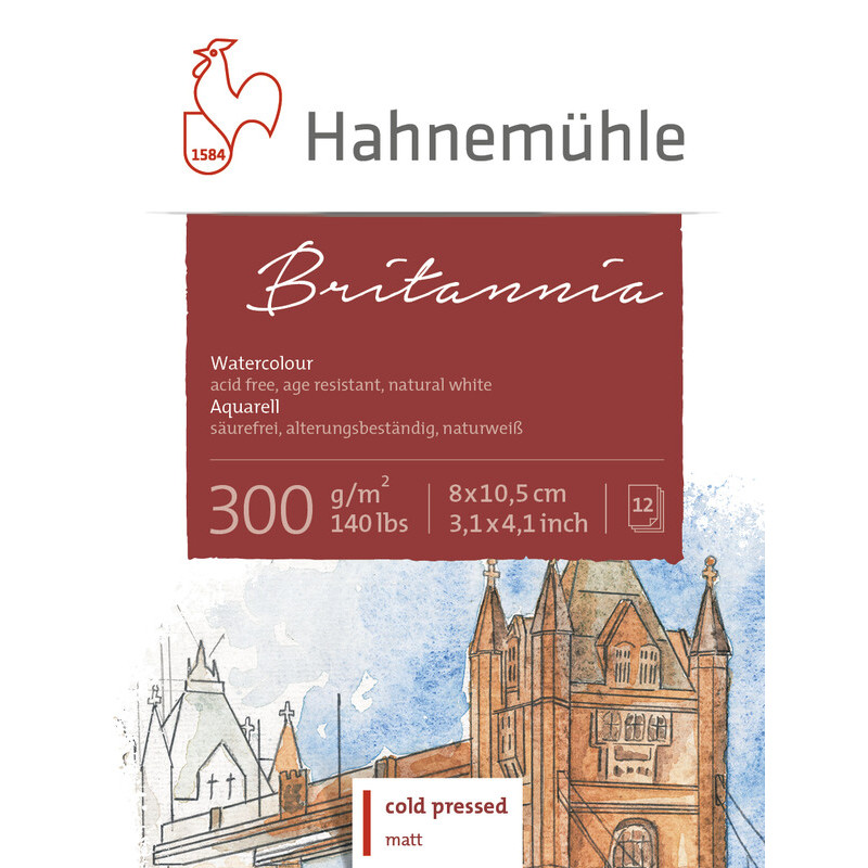 Blok do akwareli Hahnemuhle Britannia 300g cold pressed - 8x10,5 cm