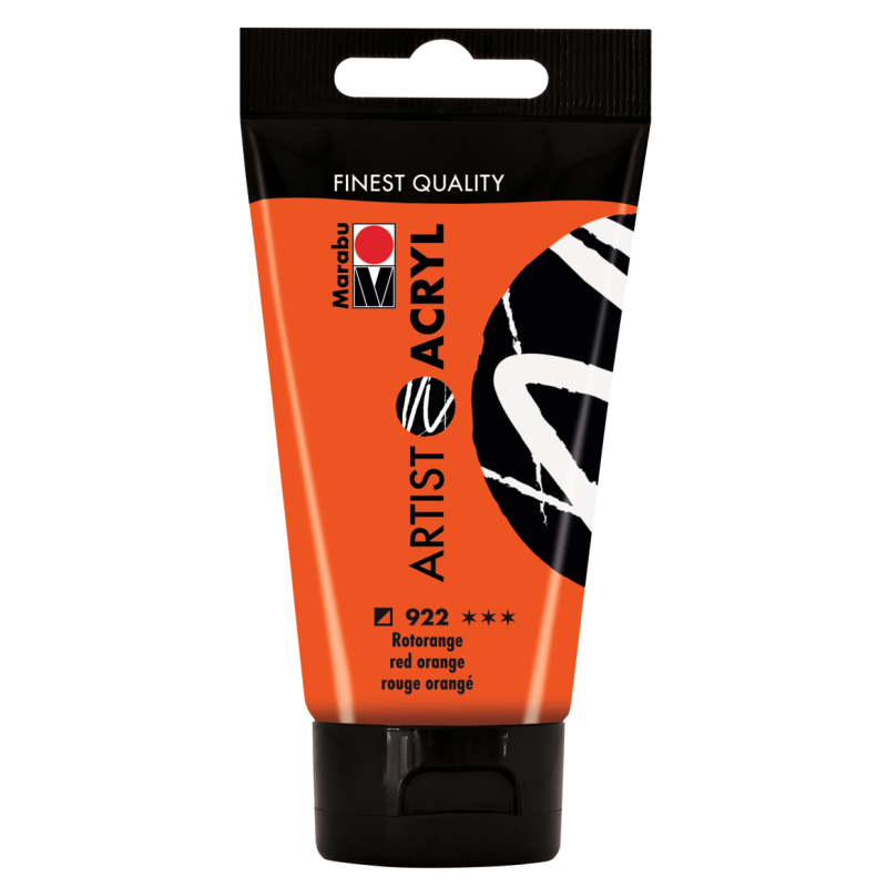 farba akrylowa ARTIST ACRYL nr  922 Red Orange - 75 ml