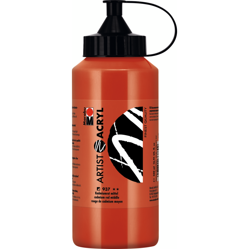 farba akrylowa ARTIST ACRYL nr  937 Cadmium Red Middle - 500 ml