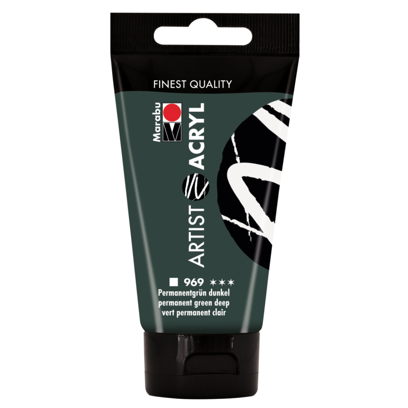 farba akrylowa ARTIST ACRYL nr 969 Permanent Green Deep - 75 ml