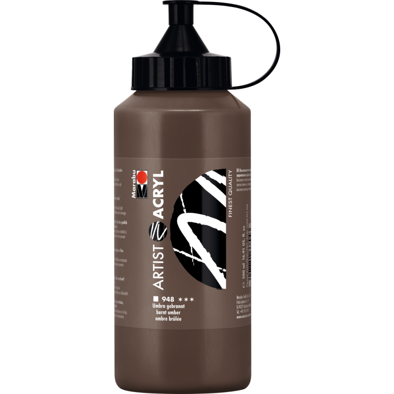 farba akrylowa ARTIST ACRYL nr 948 Burnt Umber - 500 ml