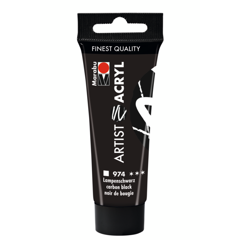 farba akrylowa ARTIST ACRYL nr 974 Carbon black - 22 ml