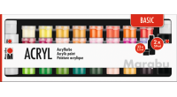 Komplet farb akrylowych Marabu ACRYL 32x3,5ml + 2x 59ml  - BASIC
