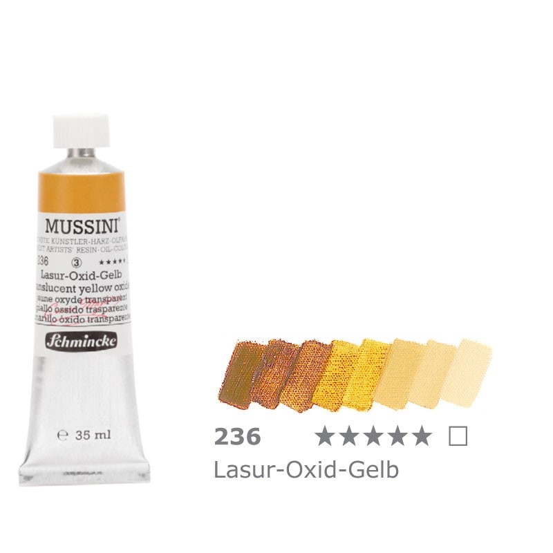 Farba olejno-żywiczna 35 ml Schmincke MUSSINI - 236 Transparent Yellow Oxide