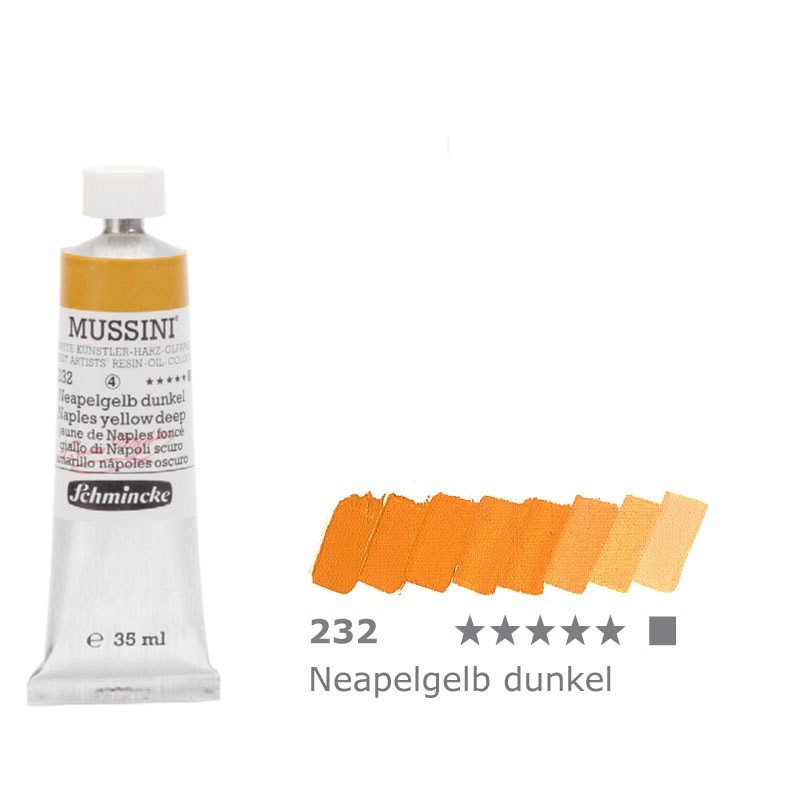 Farba olejno-żywiczna 35 ml Schmincke MUSSINI - 232 Naples Yellow Deep