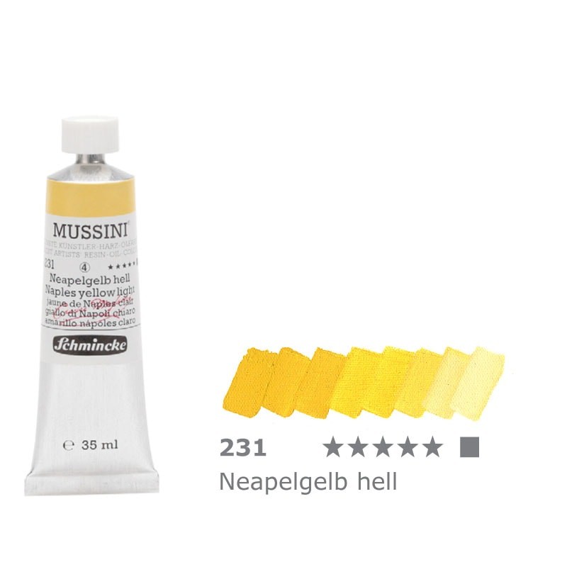Farba olejno-żywiczna 35 ml Schmincke MUSSINI - 231 Naples Yellow Light
