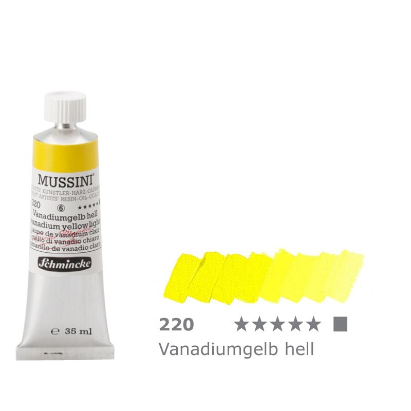 Farba olejno-żywiczna 35 ml Schmincke MUSSINI - 220 Vanadium Yellow Light