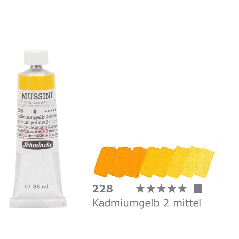 Farba olejno-żywiczna 35 ml Schmincke MUSSINI - 228 Cadmium Yellow Medium