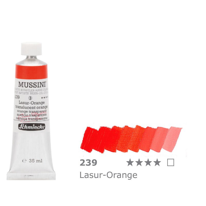 Farba olejno-żywiczna 35 ml Schmincke MUSSINI - 239 Transparent Orange